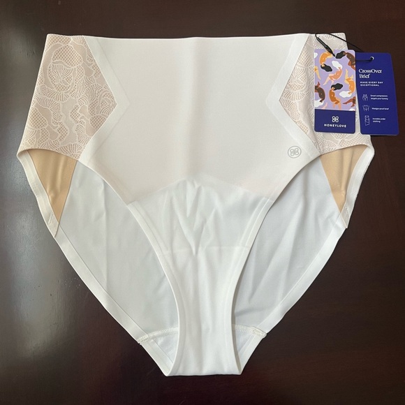 NWT HoneyLove Lace Crossover Brief in Astral - Picture 2 of 8